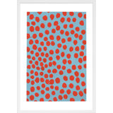 Orient Red On Blue Gray Painting by Michela Sorrentino