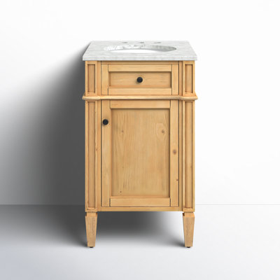 Rivers 21'' Single Bathroom Vanity with Carrara Marble Top