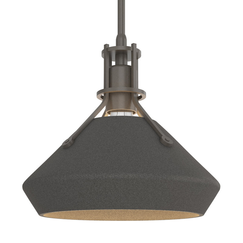 Henry with Chamfer Pendant, Natural Iron, Dark Smoke