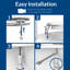 Bennett Round Toilet Seat, Slow Close Wood Seat, Secure Metal Hinges, Easy Install-102039940