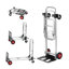 Chariot de manutention pliable en aluminium, 2 en 1, capacité 180 kg, avec roues en caoutchouc pour le transport et la manutention en entrepôt, chariot industriel robuste et pliable, idéal pour les supermarchés et les jardins.