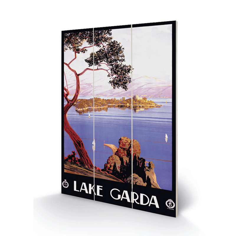 Lake Garda by Piddix - No Frame Print on Wood