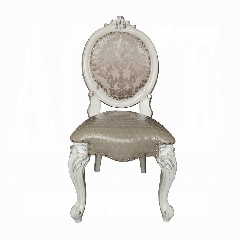 Chaise d'appoint Versailles (lot de 2), Blanc