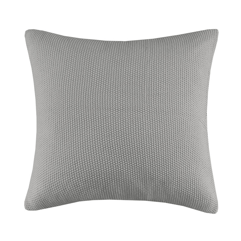 Taie décorative Tino, 26 po x 26 po, Gris