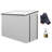 Outsunny 4' X 7.7' Metal Outdoor Storage Shed, Lean To Storage Shed, Garden Tool Storage House With Lockable Door And 2 Air Vents For Backyard, Patio, Lawn