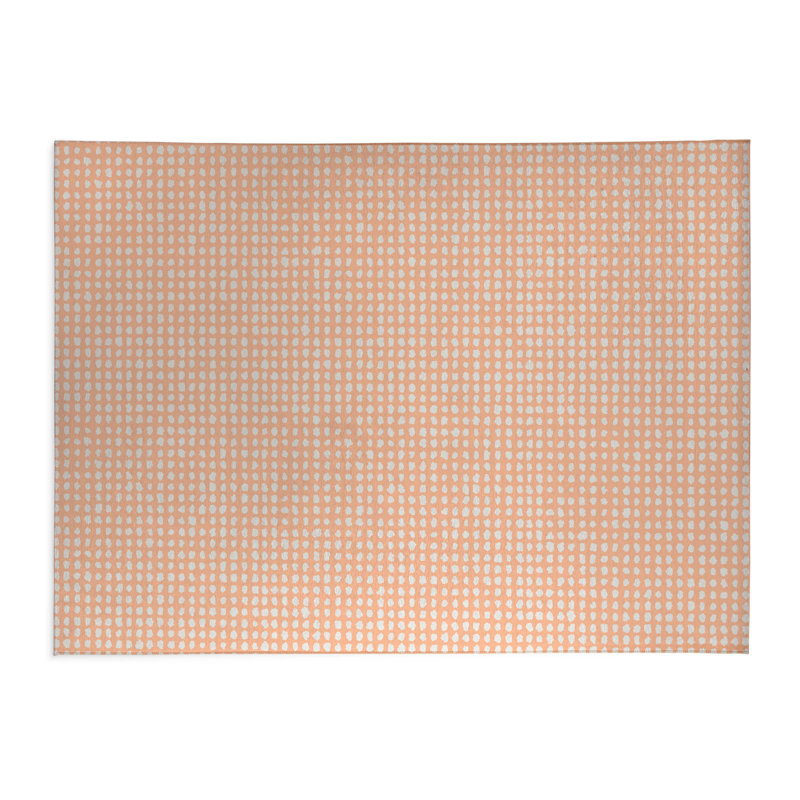 Paillasson d'intérieur Grunge Row, Pêche, L 60 po x L 84 po