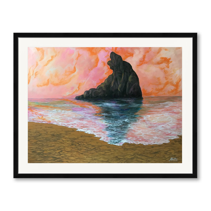 Seascape_403 Print by Alicia Lopez, Black Framed Paper, 25.25" H x 31.25" W