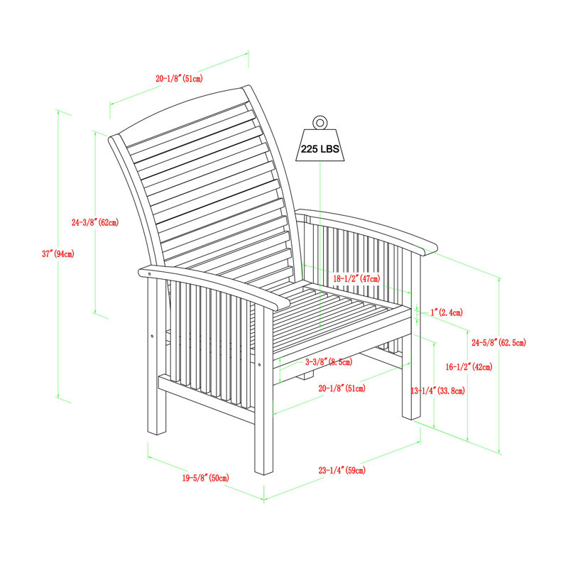 Chaises de patio 2 pièces Modern, Brun