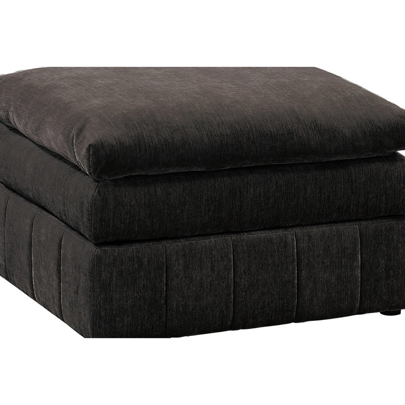 Chaise rectangulaire moderne, suède de vison, siège à trois couches avec coussin et siège contemporain, tissu en suède de vison, pour un salon très confortable