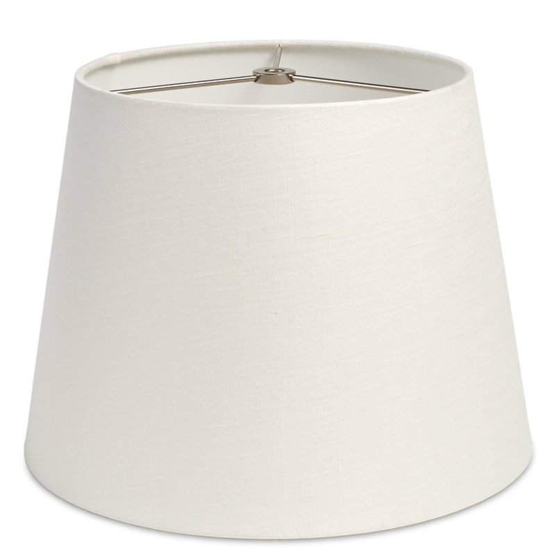 Pembroke Linen Shade - White, 12 inch