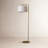 Montage Modern 60" Gold LED Floor Lamp with White Fabric Drum Shade, Bulb Included-954732189-1038233513