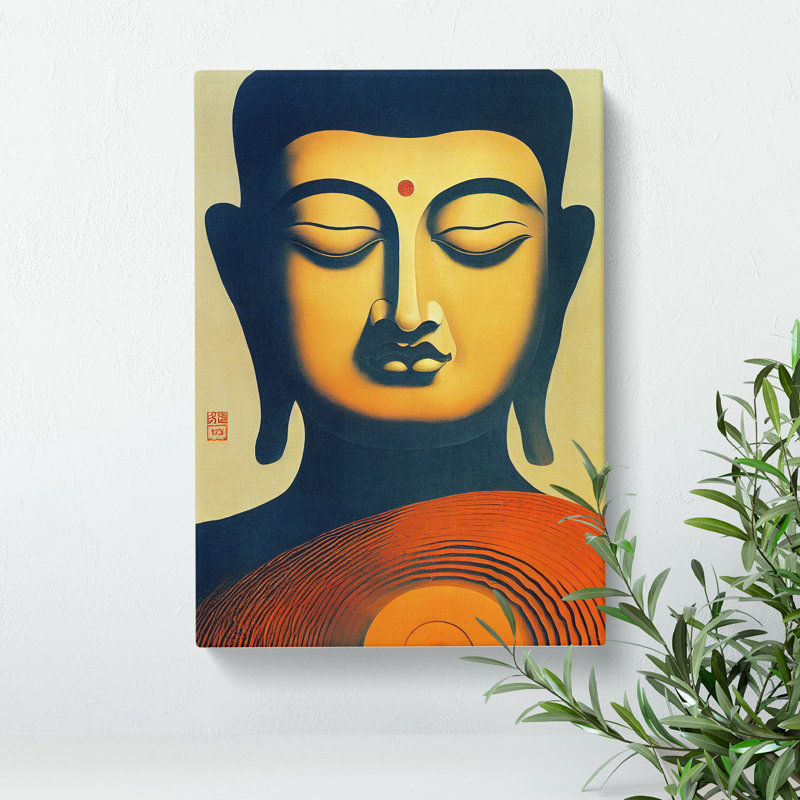 Buddha Aglow - Wrapped Canvas Print, 50cm H x 35cm W x 3cm D
