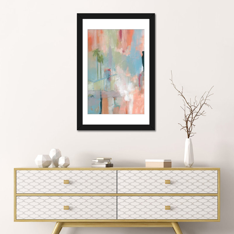 «Desert Living II», reproduction sur toile, Papier beaux-arts encadré noir, Blanc, H 24 po x l 16 po x P 1 po