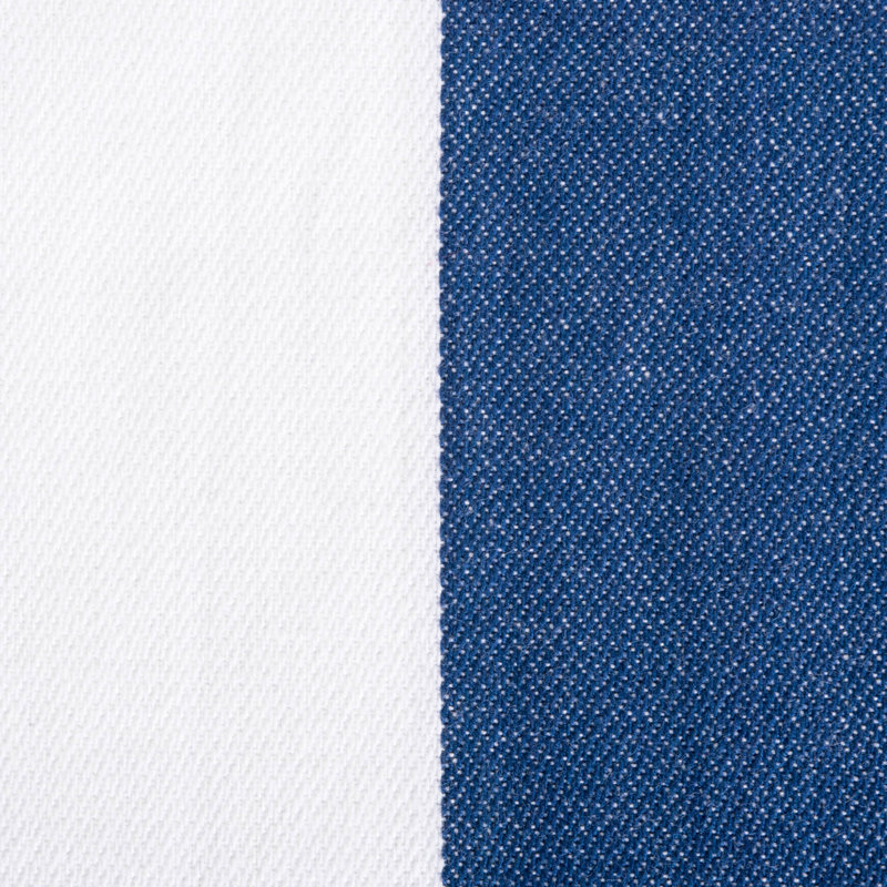Kristina Striped 100% Cotton Table Runner, 72" L x 18" W, Navy