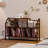 Homeiju Record Player Stand Holds up to 500 Albums, Turntable Stand with Vinyl Record Player Storage Cabinet, Records Vinyl Albums Storage, Rustic Brown
