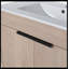 Meuble-lavabo autoportant avec lavabo en céramique blanche et 2 portes d'armoire à fermeture en douceur