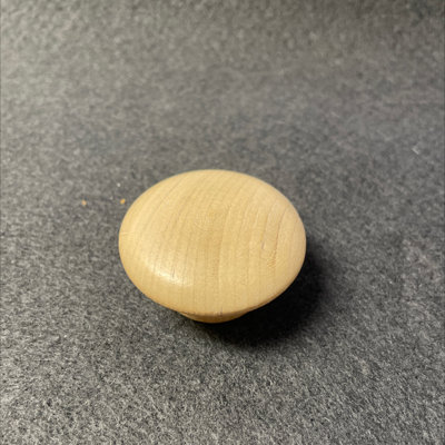 (5 Pack) 1-1/2 inch Large Wood Knob Light Tan
