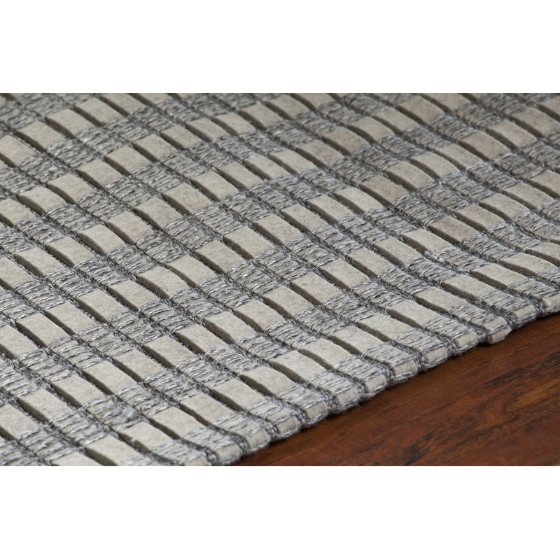 Gisela Hand-Woven Silver Area Rug, Rectangle 7'9" x 10'6"