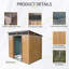 Rangement extérieur 6 pi x 5 pi avec plaque et base transparentes-125847242