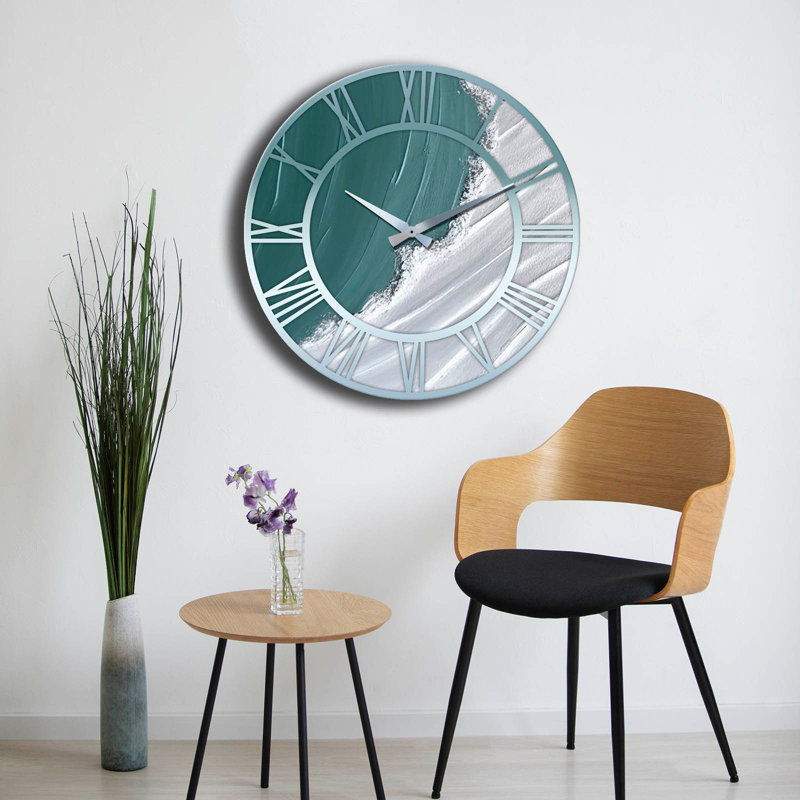 Horloge murale élégante Elegant, 19,7 pouces de diamètre | 100% panneau de fibres à densité moyenne, épaisseur: 0,2 pouce | Design minimaliste élégant pour la décoration de la maison et du bureau | Parfait pour le salon, la chambre à coucher et la cuisine