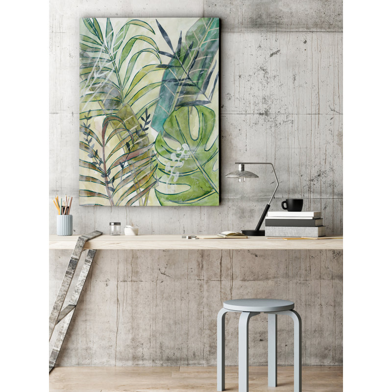 « layers palms i », reproduction sur toile tendue, H 16 po x l 20 po x P 1,5 po