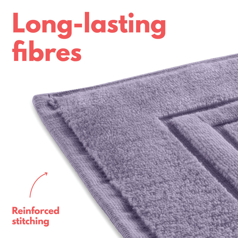 100% Cotton Bath Mat, 34", 22", Light Purple
