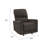 Ray Rocker Manual Reclining Chair, Chocolate Brown Polished Microfiber