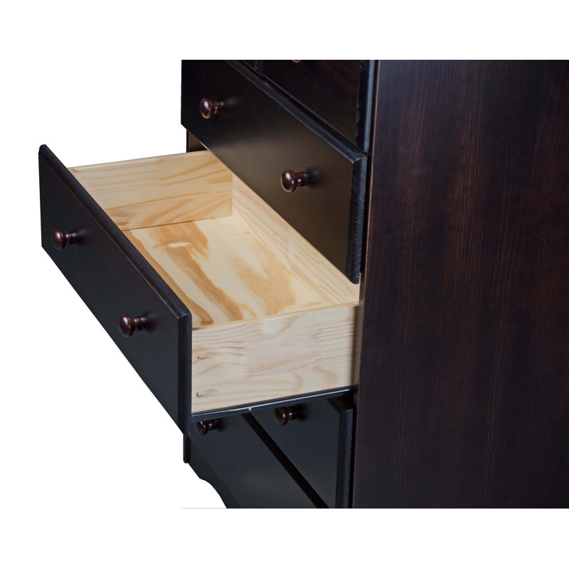 Commode 6 tiroirs Galib, Café