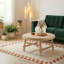 Rockley Circular Mango Wooden Coffee Table - Simple Rustic Farmhouse Style