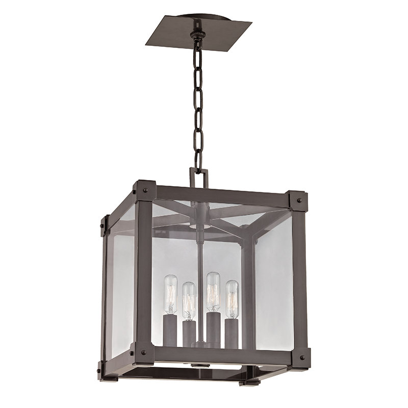 Forsyth 4 - Light Chandelier, 15.25" H x 12.25" W x 12.25" D, Polished Nickel