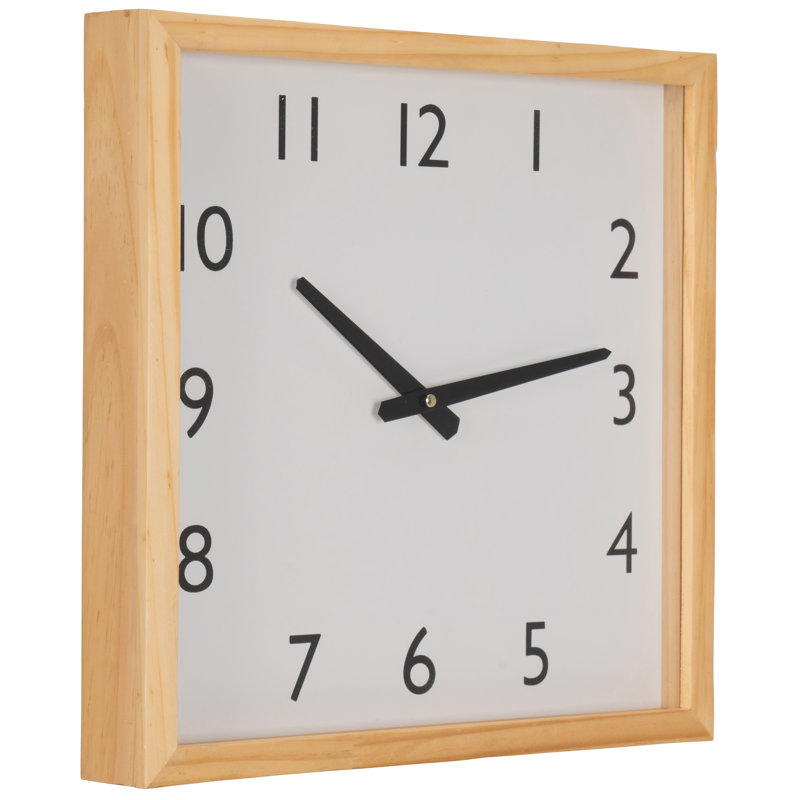 Apia Solid + Manufactured Wood Analog Wall Clock