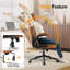 Chaise pivotante en cuir huilé avec accoudoirs rabattables-1480034619