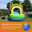 Glissoire d'eau pour enfants JumpOrange Tropical Aloha de qualité commerciale (avec piscine et souffleur)