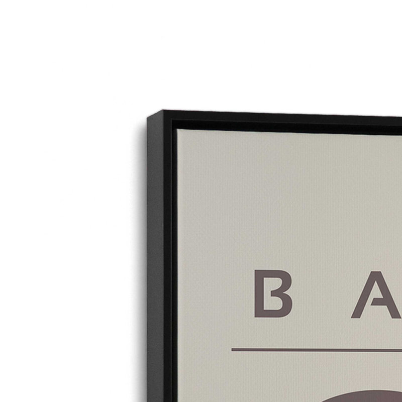 Ensemble de 2 circuits rétro taupe chaud, Cadre flottant noir satiné, H 19 po x l 26 po