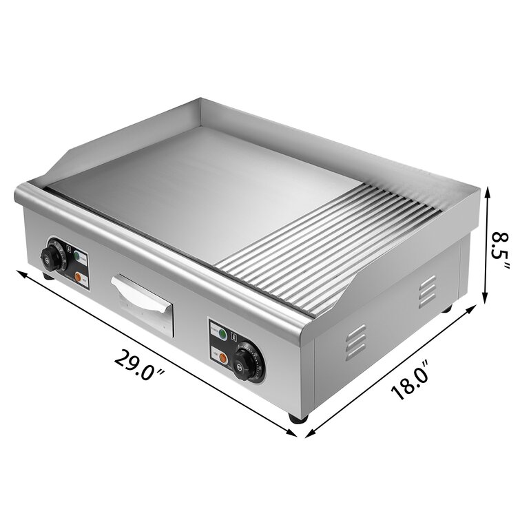 VEVOR 28.7-in L x 15.7-in W 3000-Watt Silver Electric Griddle in the  Electric Griddles department at