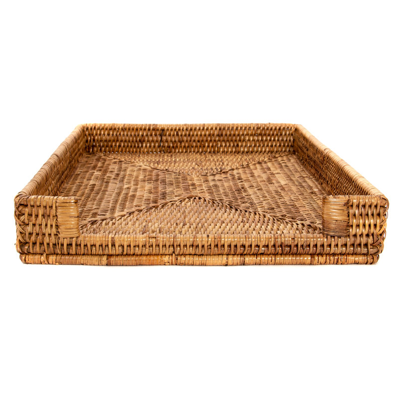 Aisha Rattan Tray, Honey Brown