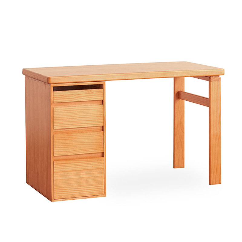 Bureau rectangulaire brun en bois massif, H 29,53 po x l 70,87 po x P 23,62 po