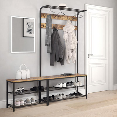 Doretta Hall Tree 100cm Wide with Bench and Shoe Storage