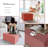 Orange Velvet Foam Modular Trapezoidal Pedestal Geometric Minimalist Floor Seating Sofa Ottoman Stool Set of 3 with Removable and Washable Cover Compression