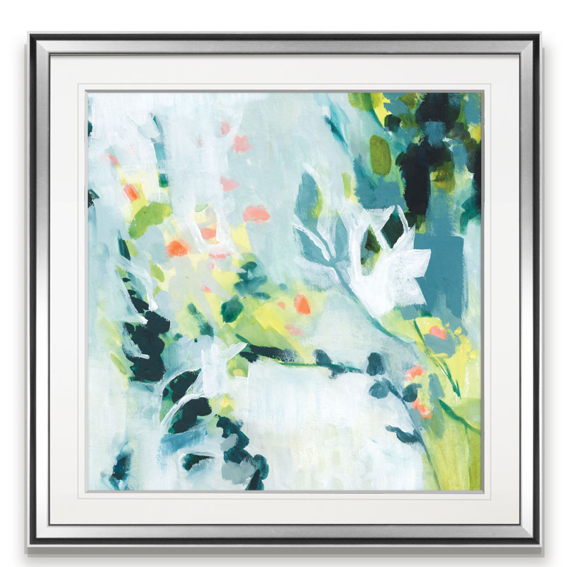 « doux spot i », peinture, H 16 po x l 16 po x P 1,5 po, Encadrement argenté