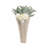 Earthenware Decorative Vase With Sculpted Wavy Design-307760061