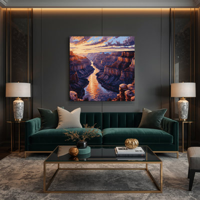 Cities Grand Canyon AZ Purple Canvas Wall Art