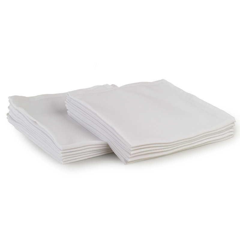Polyester Solid Colour Square Napkin, White
