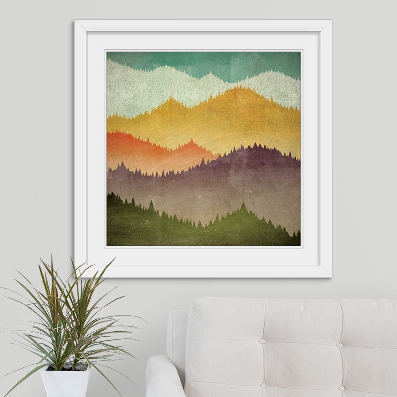 « mountain view » par ryan fowler, impression, H 32 po x l 32 po x P 1 po, Cadre blanc