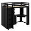 Lit mezzanine avec grande armoire intégrée, bureau-1135085070