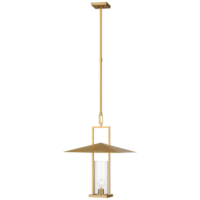 Amity 1 - Light Pendant, Antique Brass, Clear