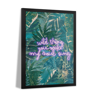 Affiches encadrées Neon Jungle Wild Thing I