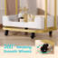 Chariot de salon blanc avec 3 plateaux et 1 tiroir-125382713