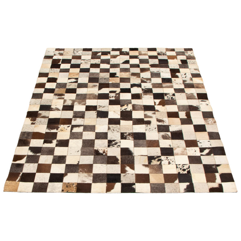 Eilene Cowhide Patchwork Indoor Rug
