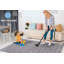 Tapis oriental gris 6 x 9 ivoire, tapis de salon rétro à poils courts sans perte de poils-129019804